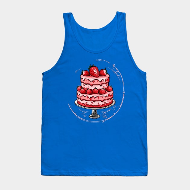 Cute strawberry cake gift ideas Tank Top by WeLoveAnimals